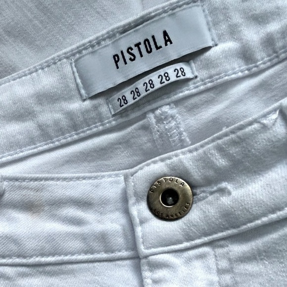 Pistola Audrey White Raw Hem Skinny Jeans Size 28 - Picture 5 of 9